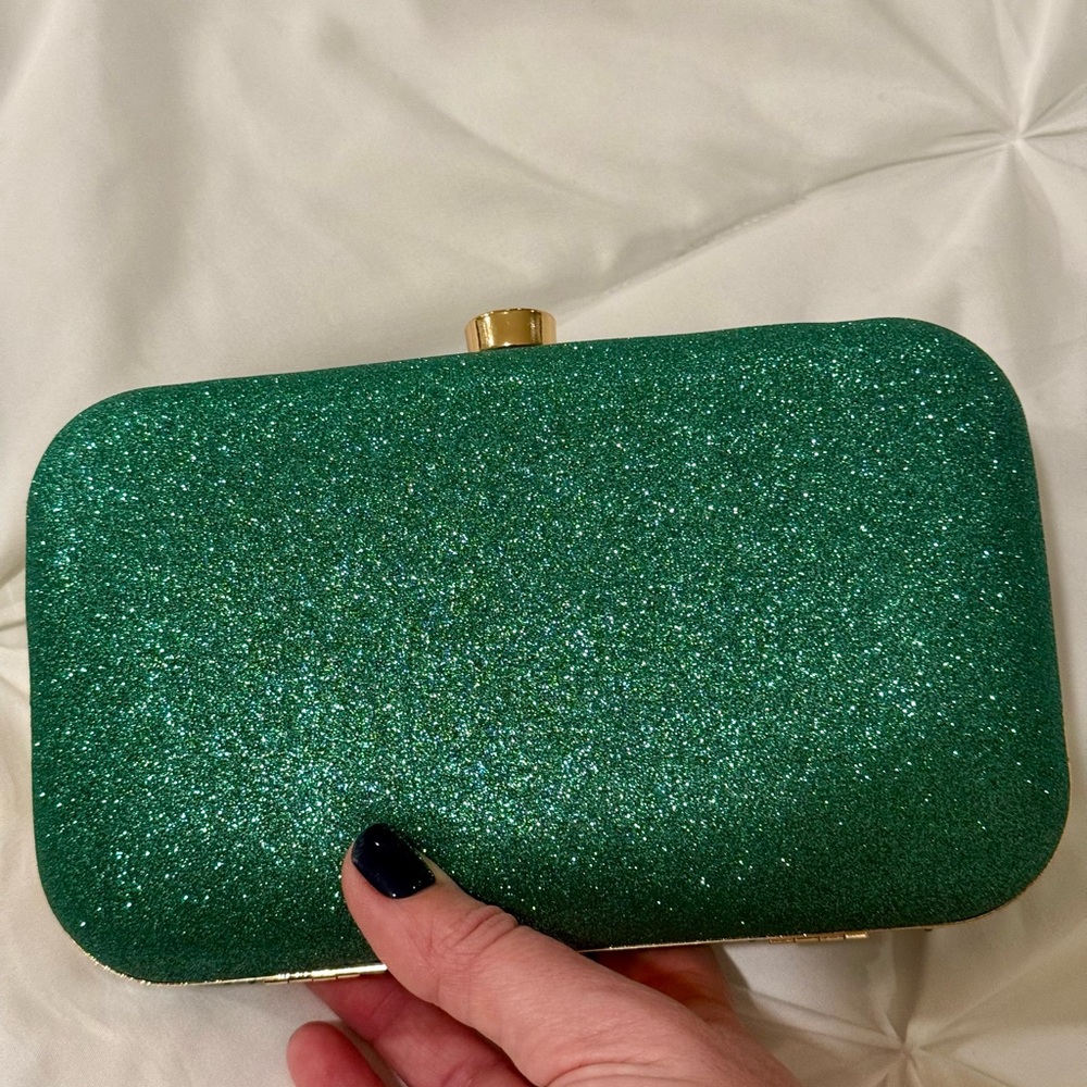 Green Rhinestone Clutch - Picture 6 of 7